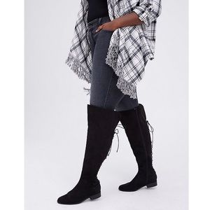 Torrid Lace-Up Over the Knee Boots sz 7.5 WW